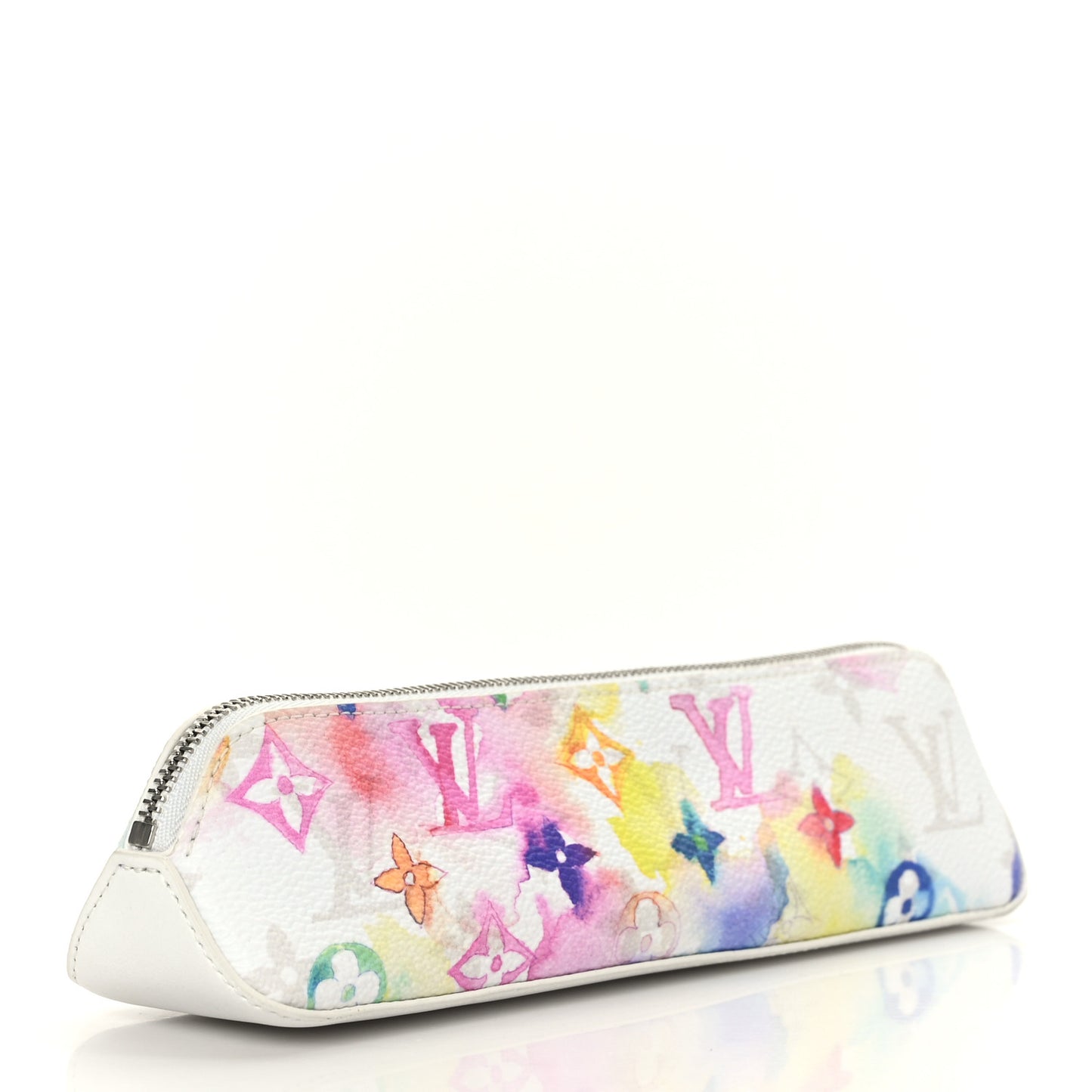 Monogram Watercolor Elizabeth Pencil Pouch Multicolor