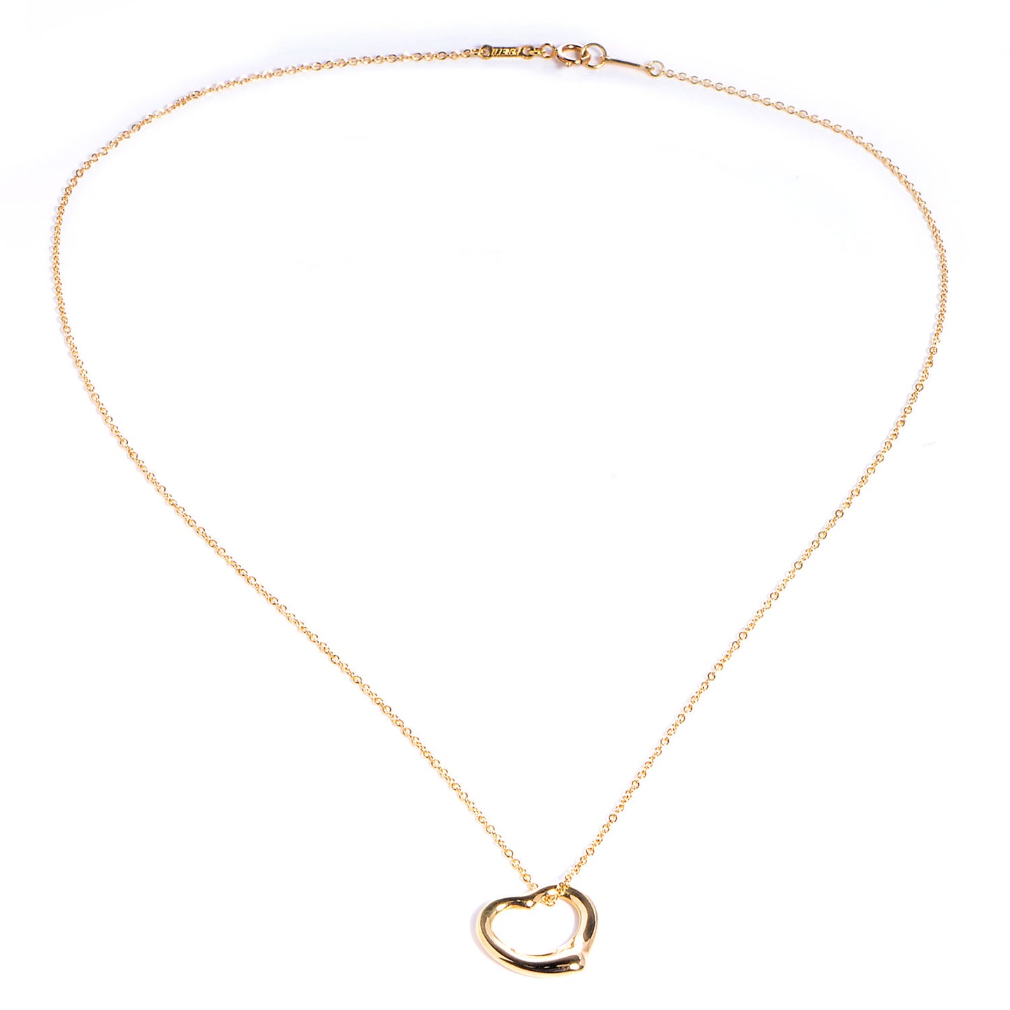 Elsa Peretti Small 18K Yellow Gold Open Heart Pendant Necklace