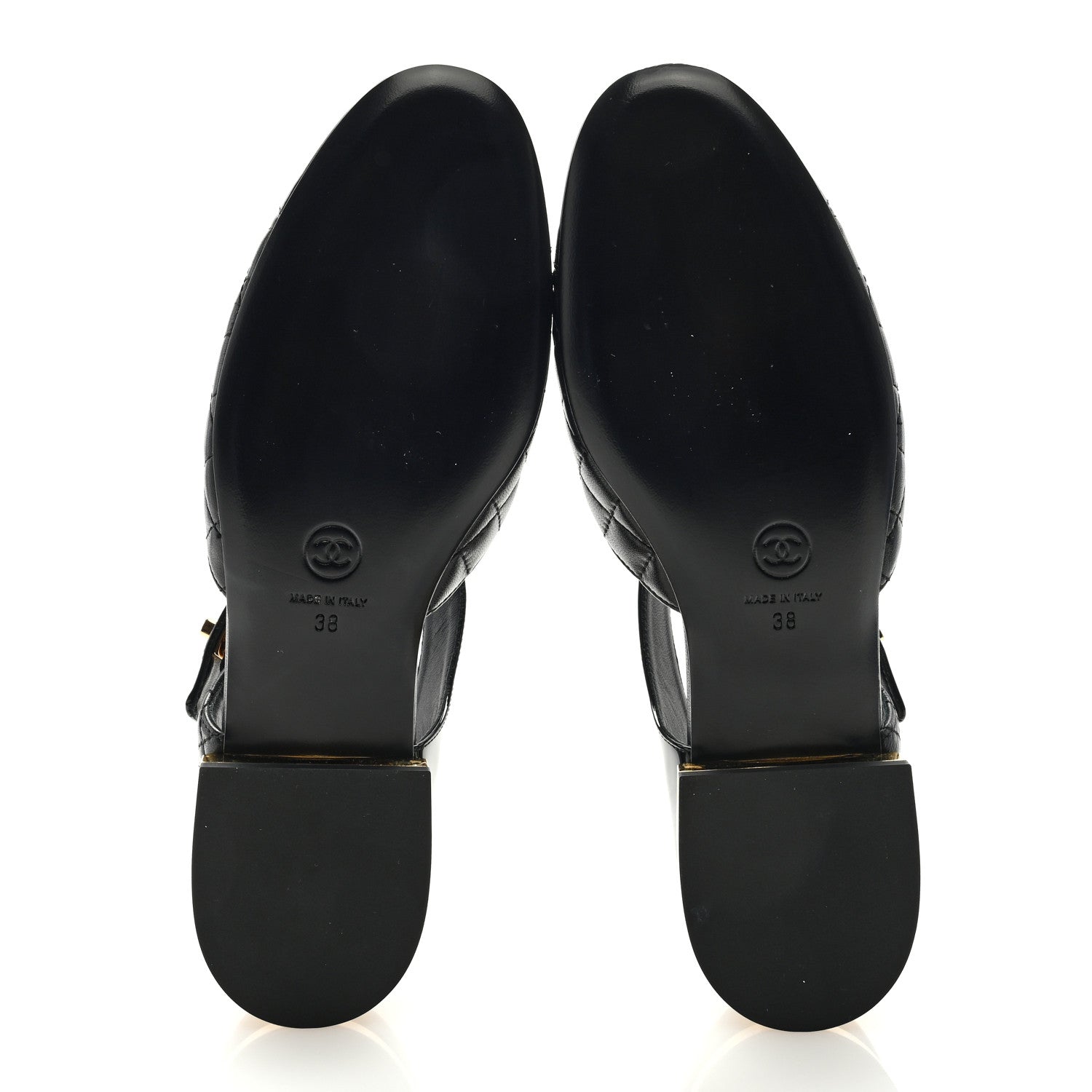 Chanel Patent Lambskin Quilted Cap Toe Ballerina Flats 38 Black 5 of 8