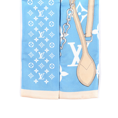 Louis Vuitton Silk Monogram Gradient By The Pool Bandeau Blue 3 of 4