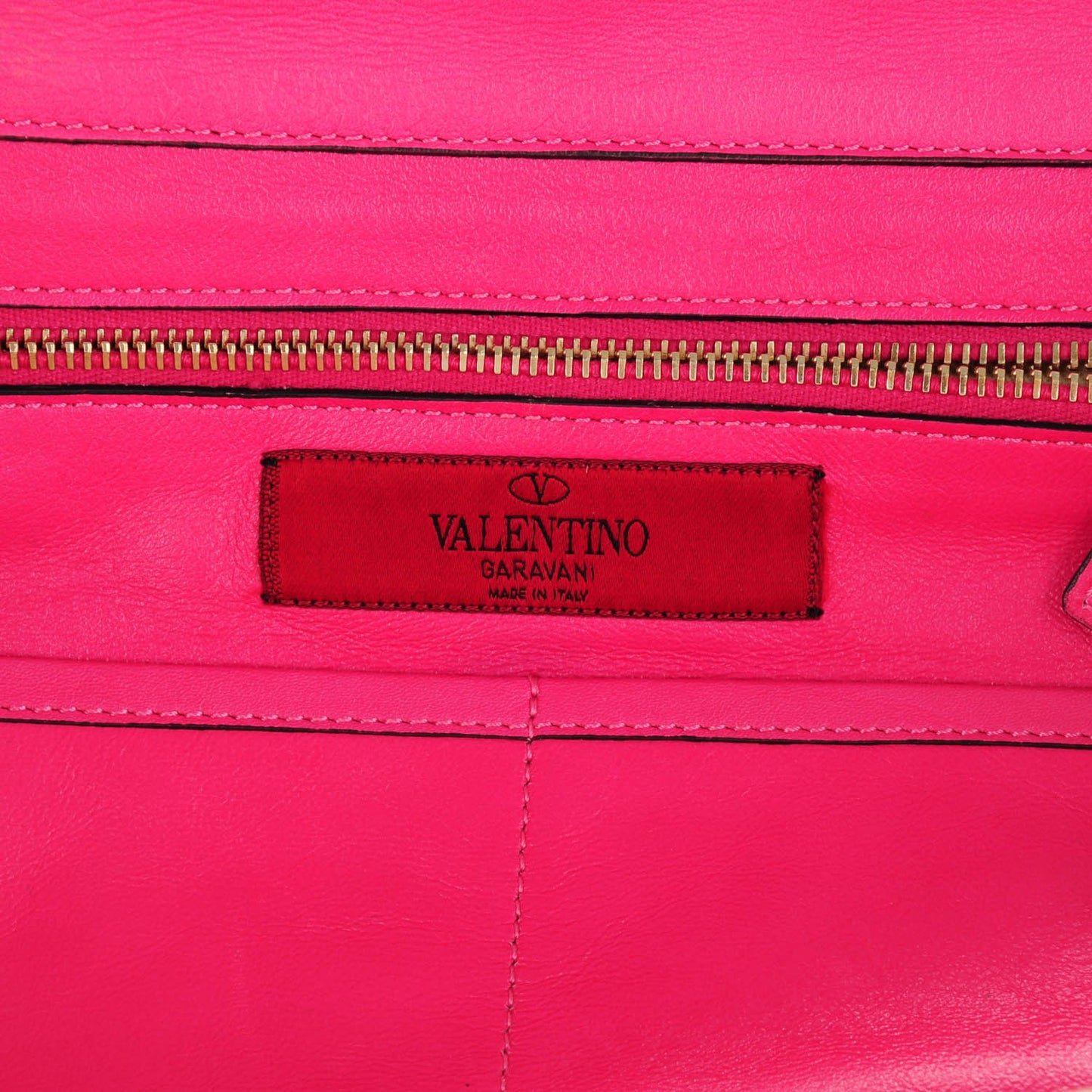 Vitello Medium Rockstud Tote Pop Fuxia