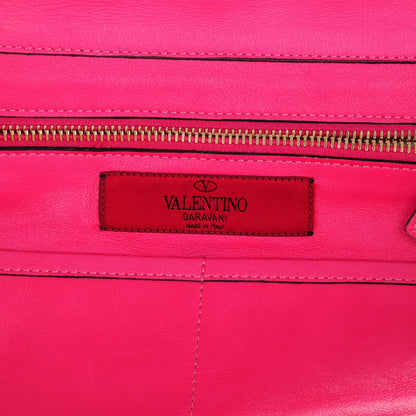 Valentino Garavani Vitello Medium Rockstud Tote Pop Fuxia 6 of 7