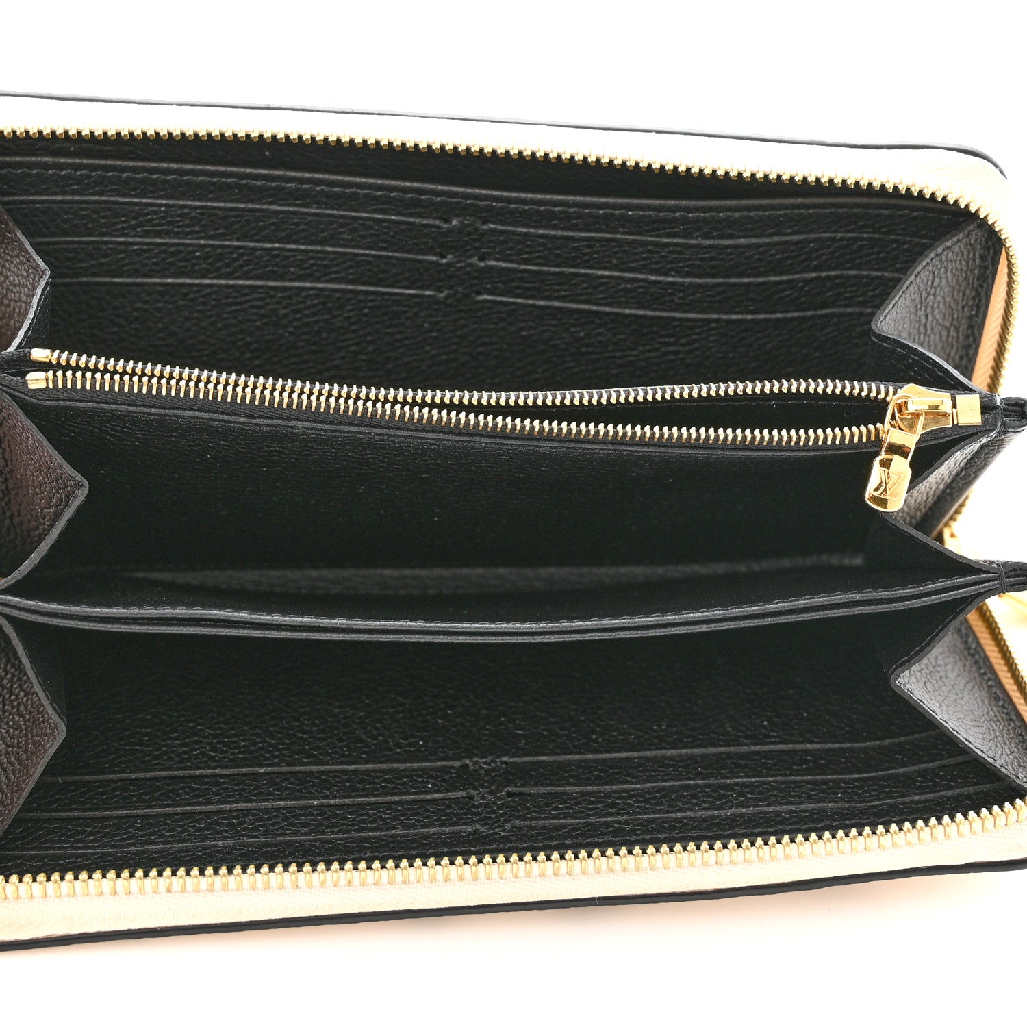 Louis Vuitton Empreinte Monogram Giant Broderies Zippy Wallet Cream Black 4 of 6