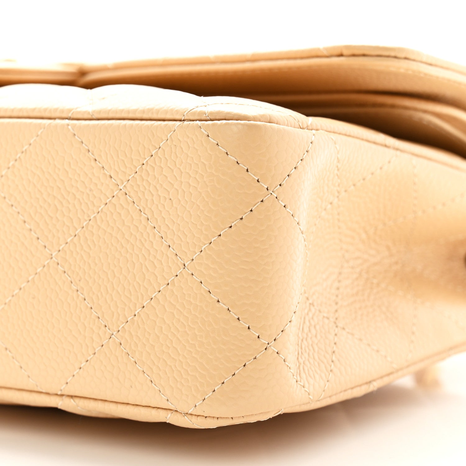 Chanel Caviar Quilted Medium Double Flap Beige 10 of 11