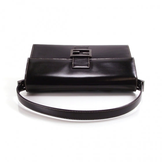 Fendi Leather Baguette Bag Black 6 of 13