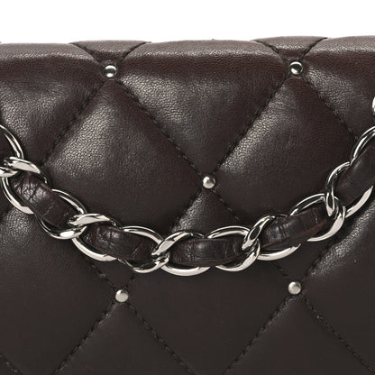 Chanel Lambskin Studded Medium Flap Brown 8 of 12