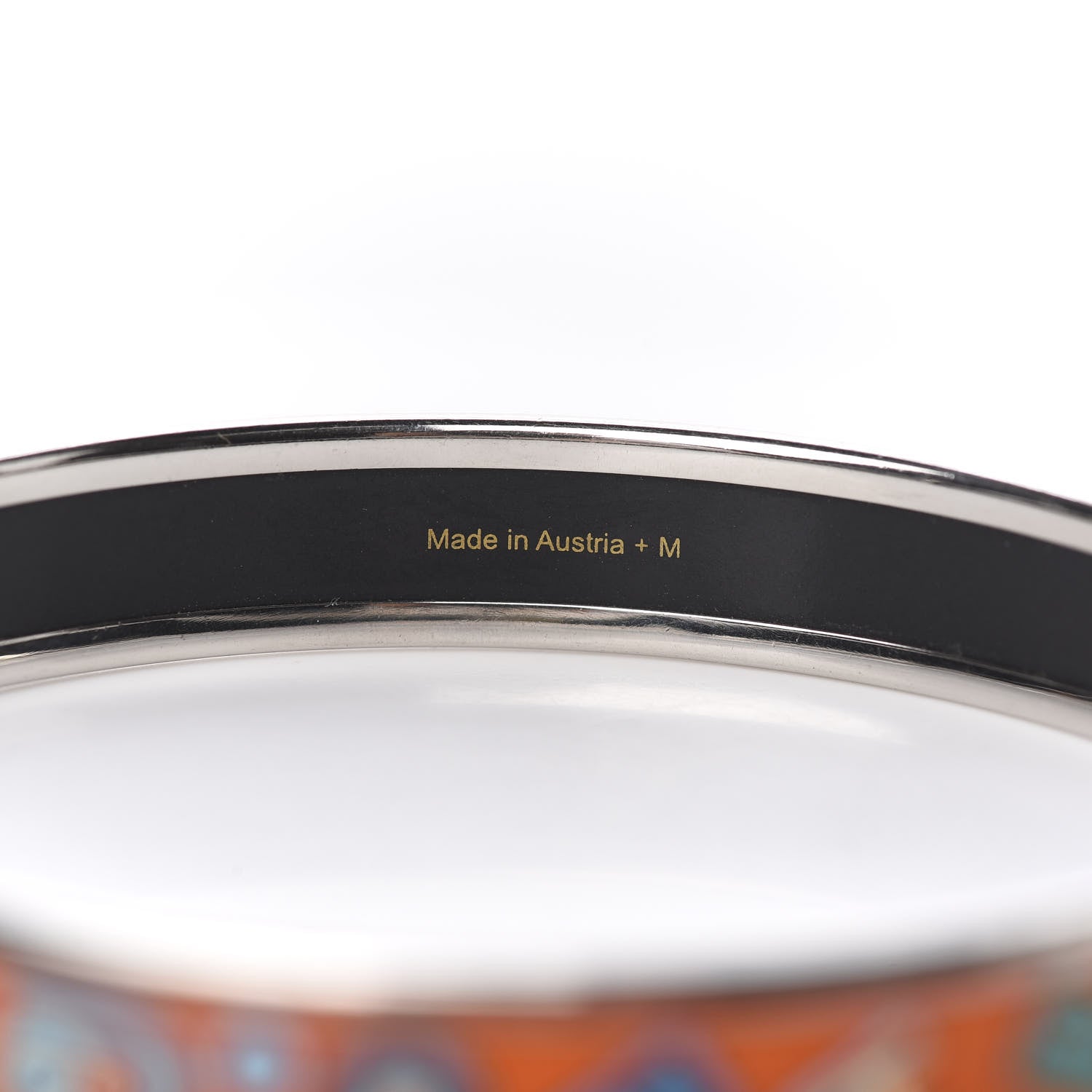 Hermes Enamel Narrow Printed Tohu Bohu Bracelet 70 3 of 4