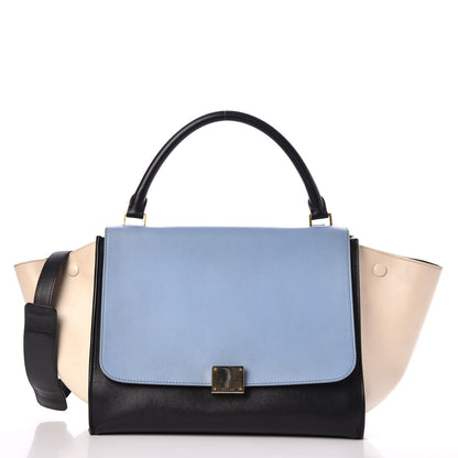 Celine Smooth Calfskin Medium Tri-color Trapeze Blue Lavender 1 of 9