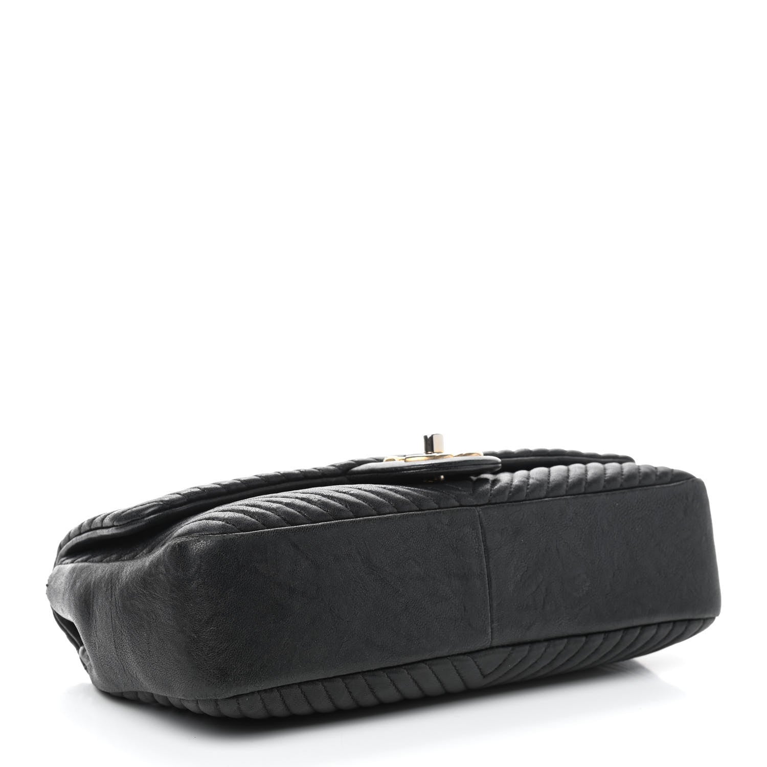 Chanel Calfskin Surpique Chevron Small Flap Black 4 of 10
