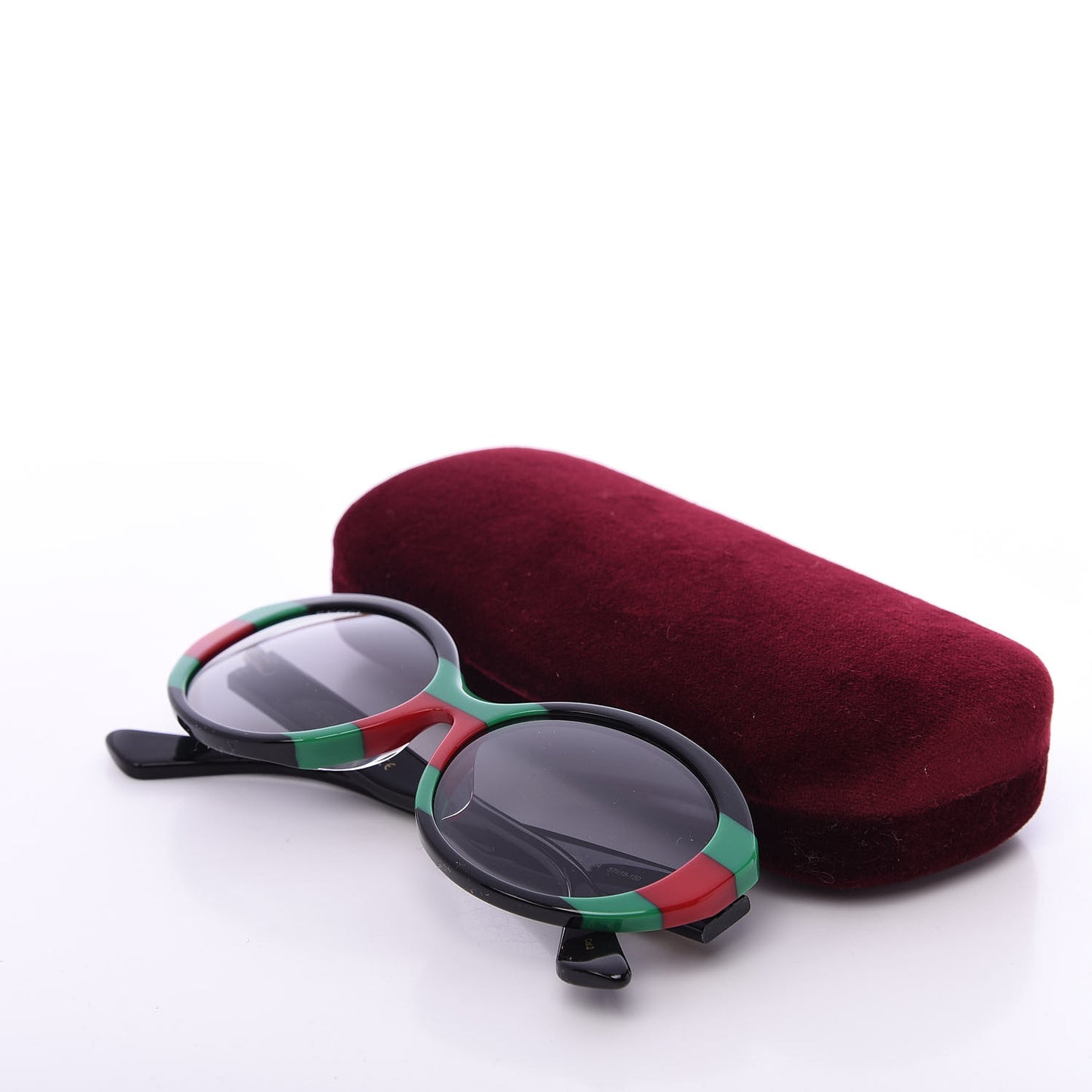 Round Web Sunglasses GG0279SA Black Green