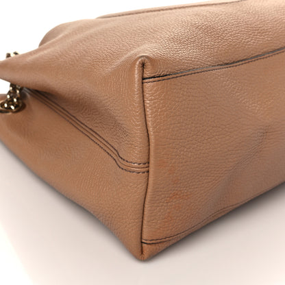 Gucci Pebbled Calfskin Medium Soho Chain Shoulder Bag Camelia 9 of 10