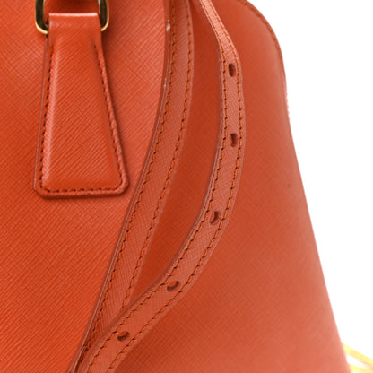 Prada Saffiano Lux Medium Promenade Tote Papaya 13 of 19