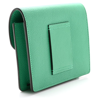 Hermes Evercolor Bi-Color Roulis Slim Wallet Menthe Vert Bosphore 3 of 8