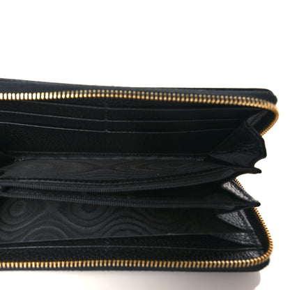 Gucci Dollar Calfskin GG Marmont Zip Around Wallet Black 9 of 14