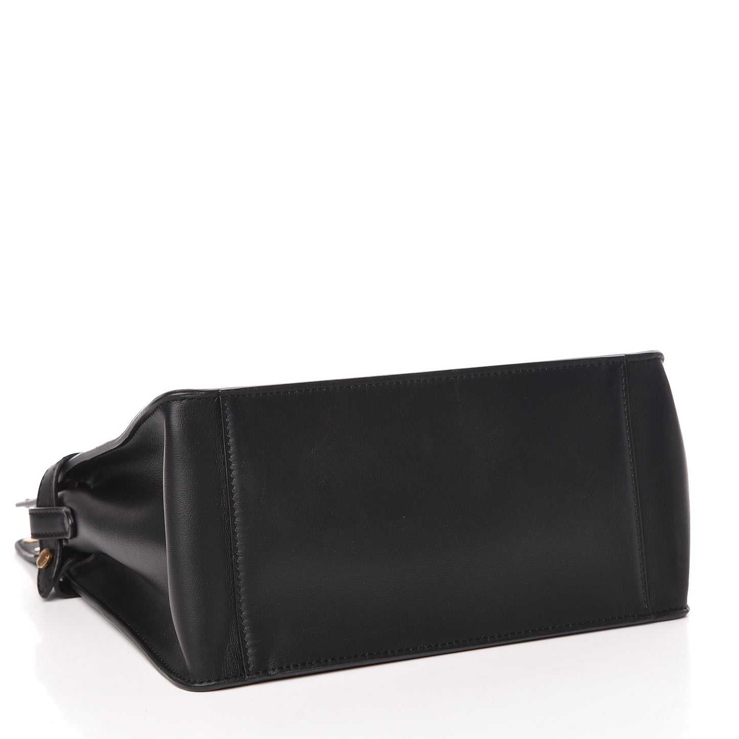 Vitello Grace Bi-Color FF 1974 Embossed Flip Tote Black Maya