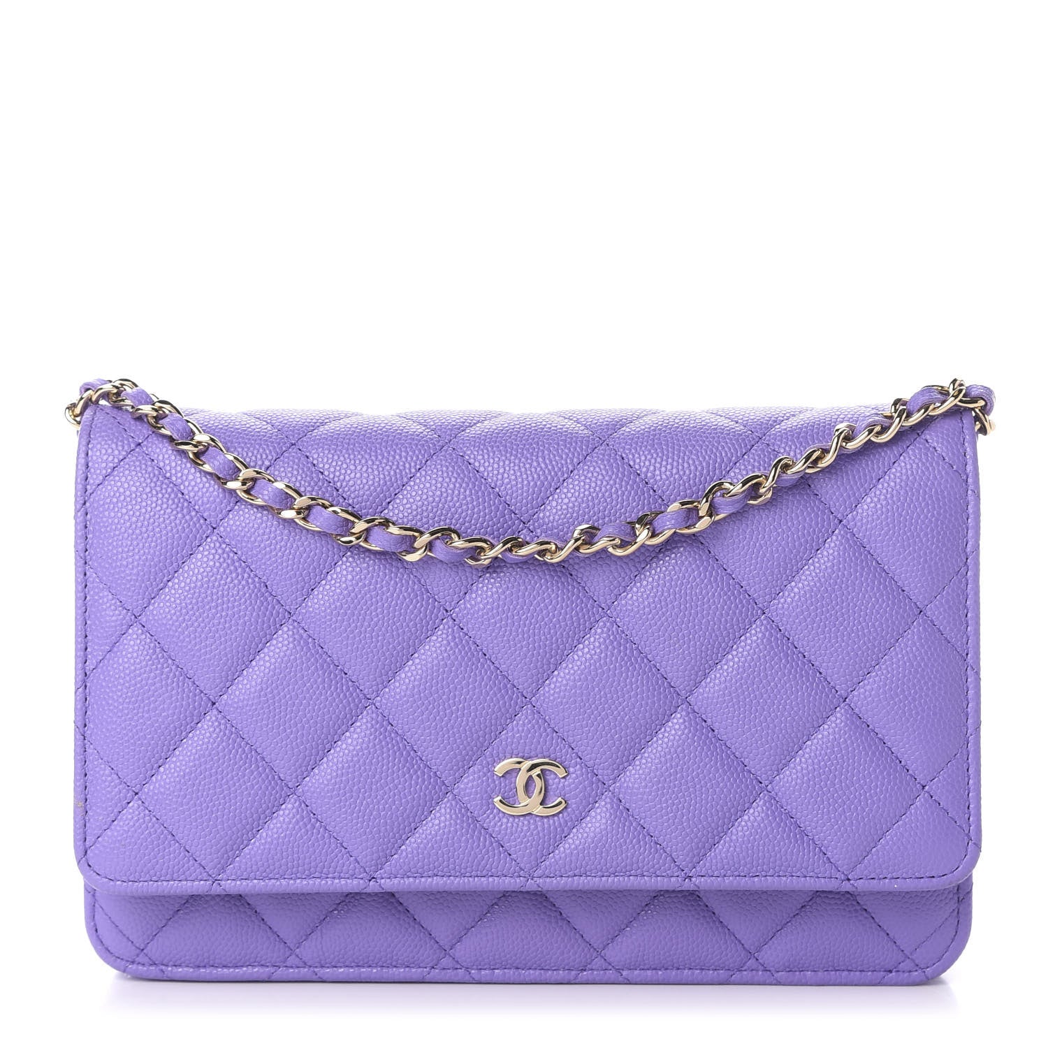 Chanel Caviar Quilted Wallet On Chain WOC Purple 1 of 12