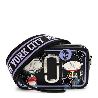 Marc Jacobs X Anna Sui Saffiano Small Snapshot Camera Bag Black Multicolor 1 of 10