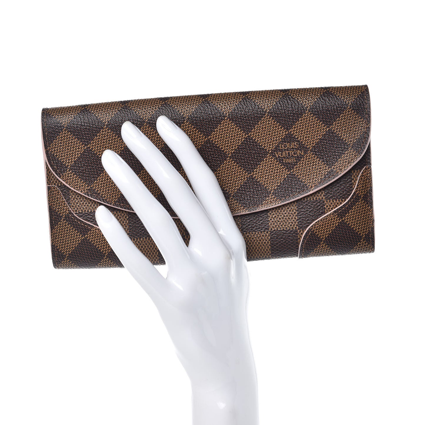 Damier Ebene Caissa Wallet Rose Ballerine