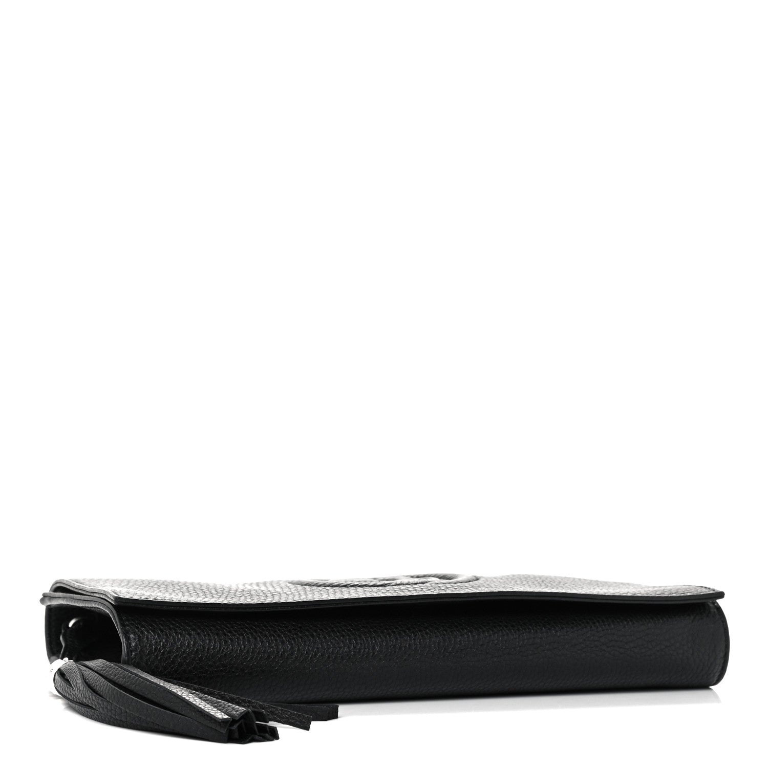 Gucci Pebbled Calfskin Medium Soho Clutch Black 3 of 12