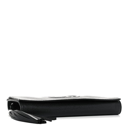 Gucci Pebbled Calfskin Medium Soho Clutch Black 3 of 12
