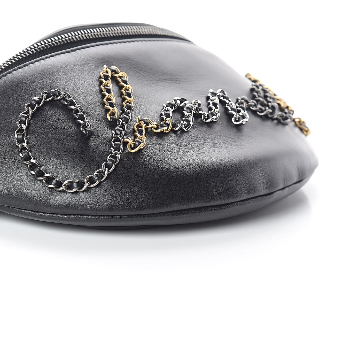 Calfskin Chain 20s Signe Waist Bag Black