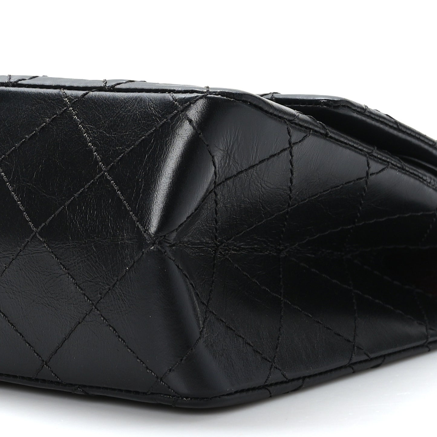 Aged Calfskin Quilted 2.55 Reissue 226 Flap Black