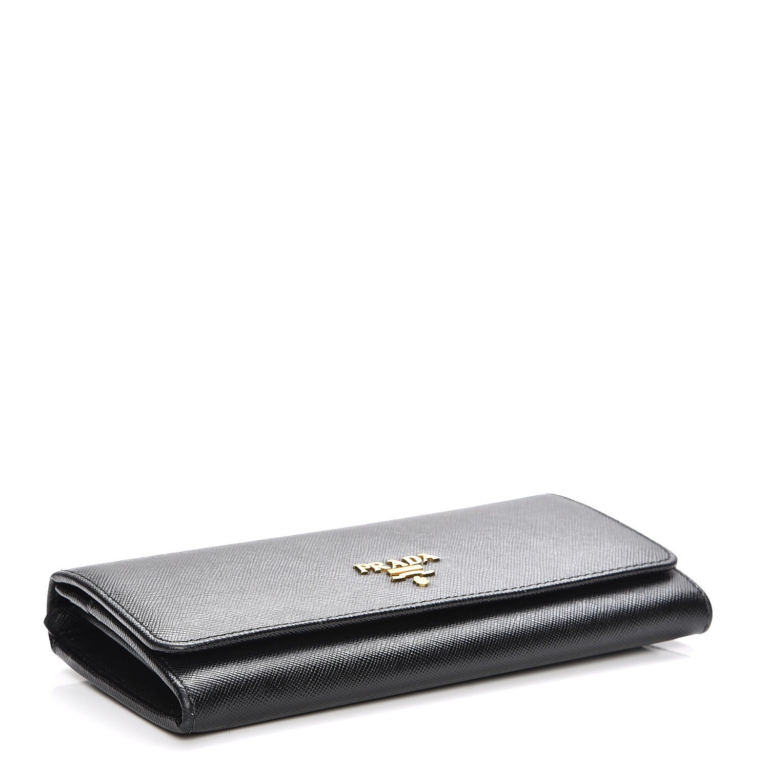 Prada Saffiano Metal Continental Flap Wallet Nero Black 4 of 8
