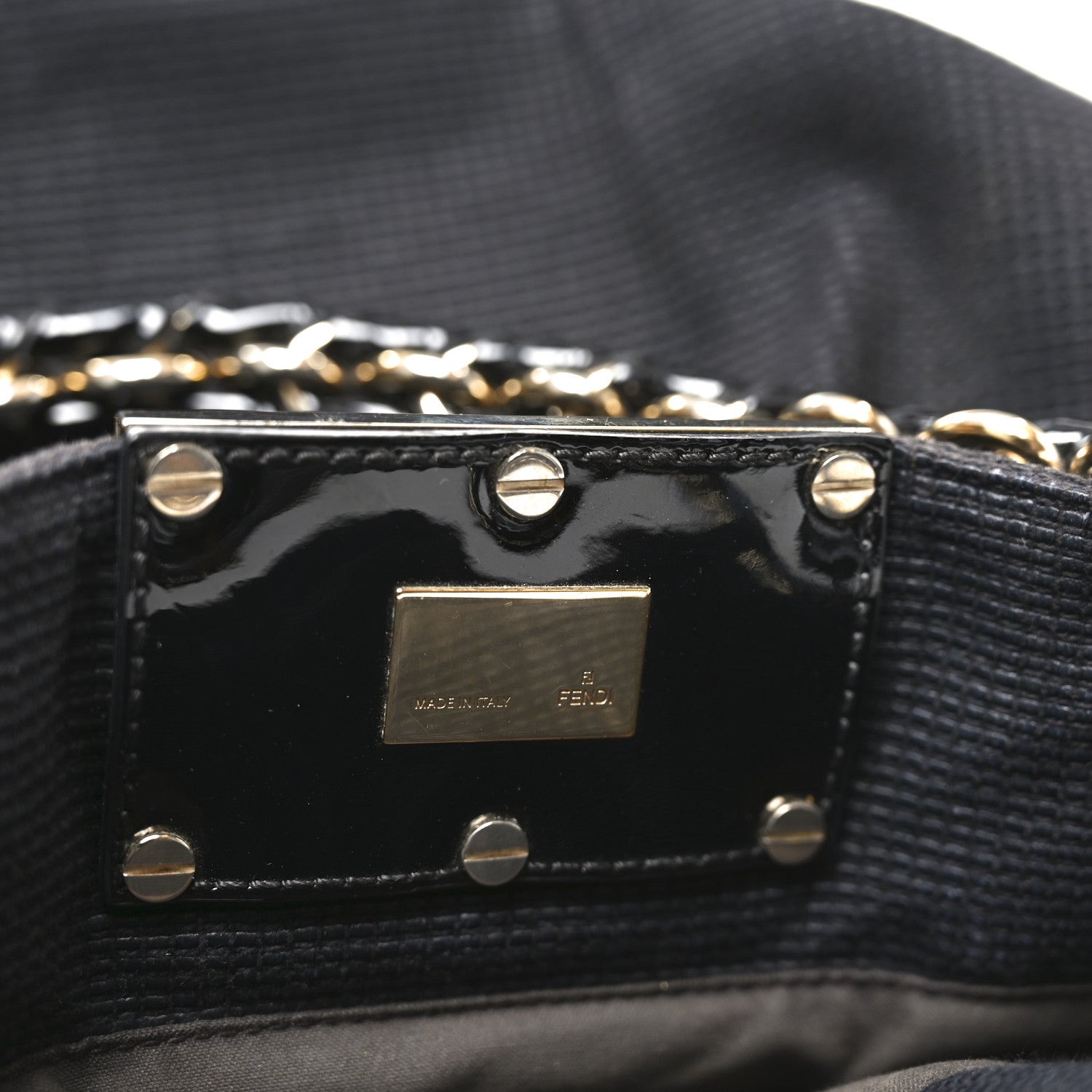 Fendi Canvas Mia Tote Black 6 of 10