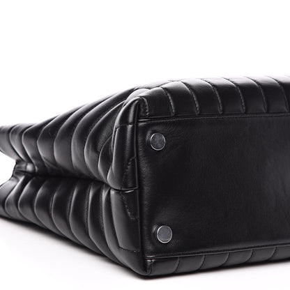 Saint Laurent Calfskin Y Quilted Monogram Large Loulou Shopper Black 10 of 15