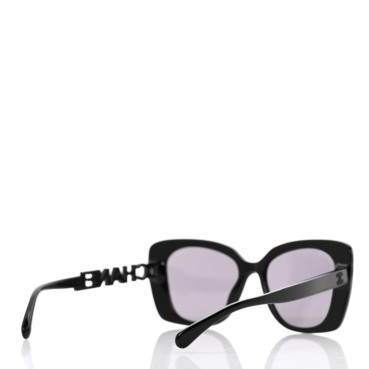 Chanel Acetate Strass Square Sunglasses 5422-B Black 4 of 8