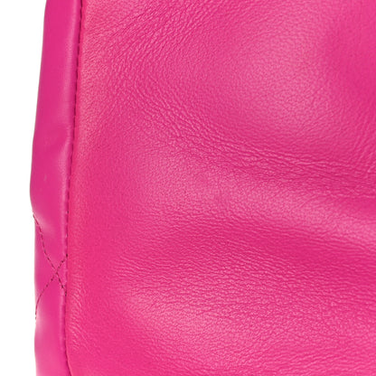 Balenciaga Nappa Calfskin Quilted Touch B Puffy Clutch Fuchsia 12 of 14