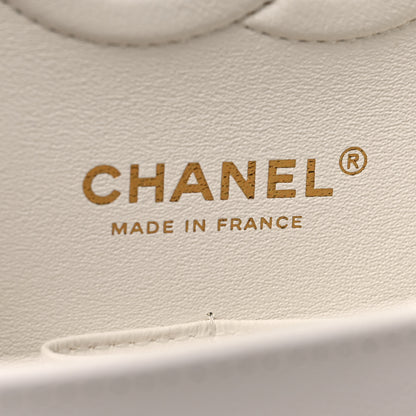 Chanel Caviar Quilted Medium Double Flap White 6 of 11