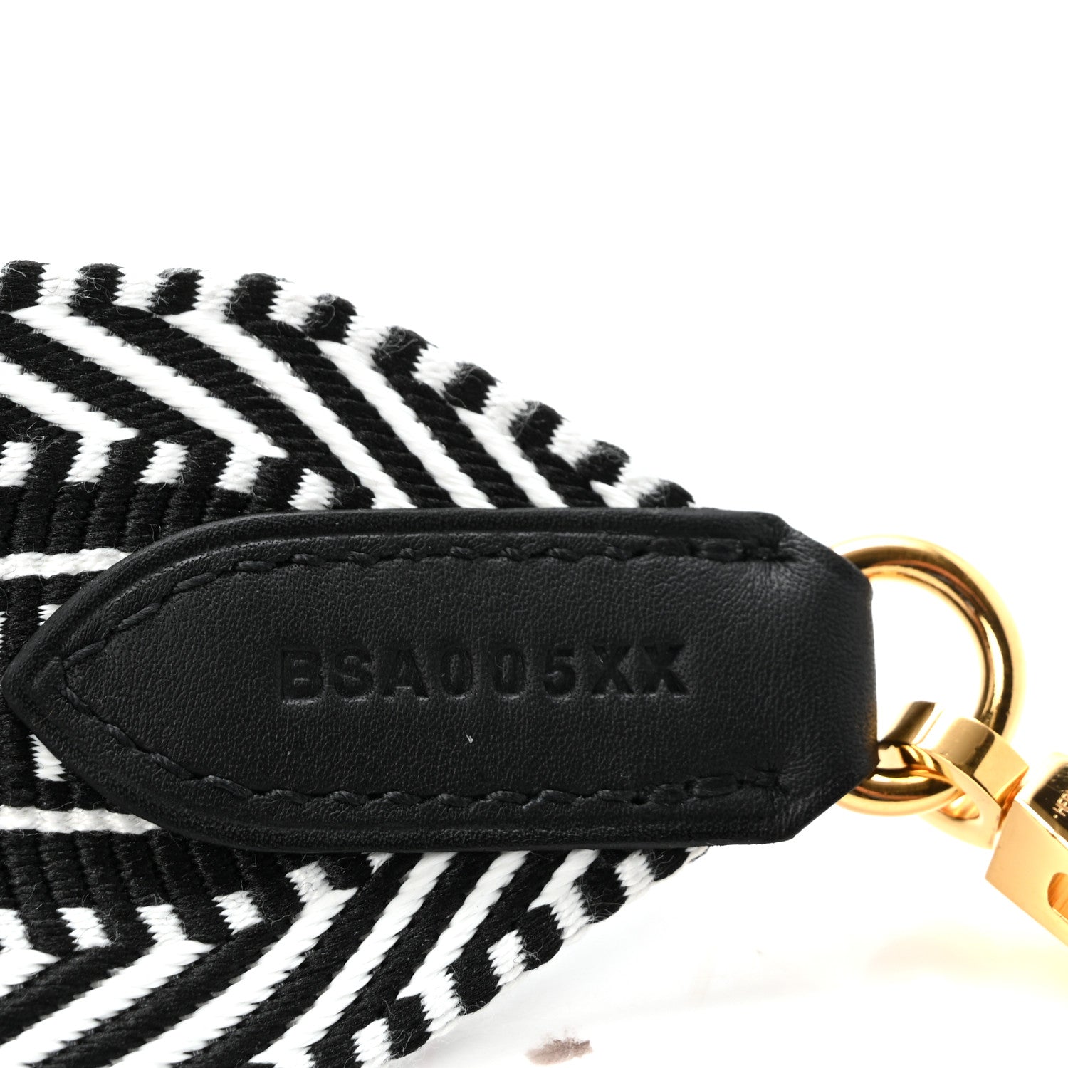 Hermes Toile Swift 50mm Sangle Cavale Shoulder Strap Black Ecru 5 of 6