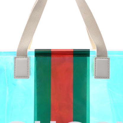 Gucci Iridescent Vinyl Logo Web Vertical Tote Multicolor 8 of 11
