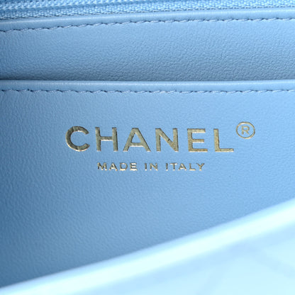 Chanel Lambskin Quilted Mini Rectangular Flap Light Blue 7 of 10