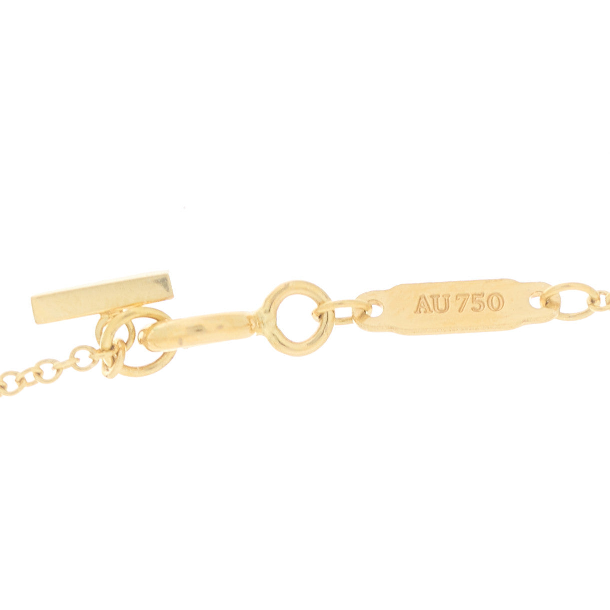 18K Yellow Gold Small T Smile Pendant Necklace
