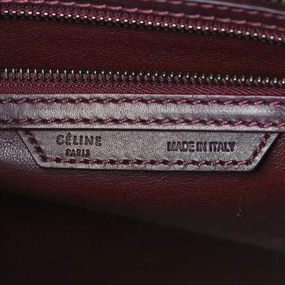 Celine Smooth Calfskin Mini Luggage Burgundy 6 of 9