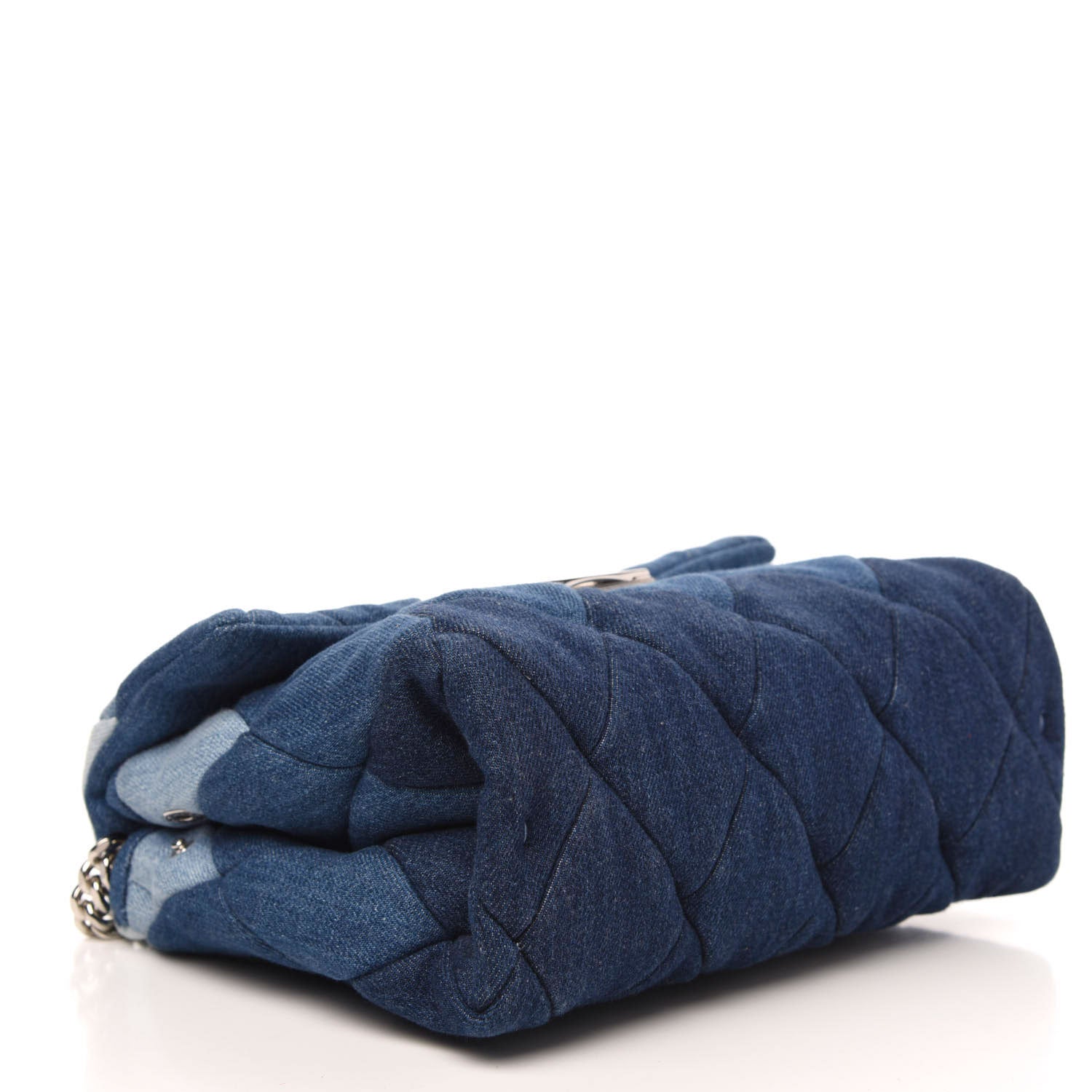 Stella McCartney Eco Denim Diamond Quilted Small Beckett Shoulder Bag Blue 4 of 9