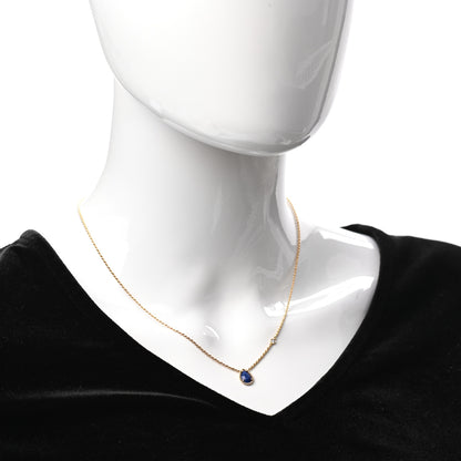 Boucheron 18K Yellow Gold Diamond Lapis Lazuli XS Serpent Boheme Necklace 2 of 6