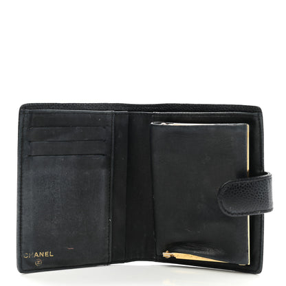Chanel Caviar Timeless CC Compact French Wallet Black 5 of 12