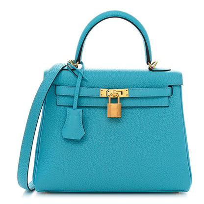 Hermes Togo Kelly Retourne 25 Bleu du Nord 1 of 14