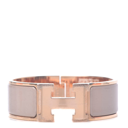 Hermes Enamel Wide Clic Clac H Bracelet PM Marron Glace 1 of 7