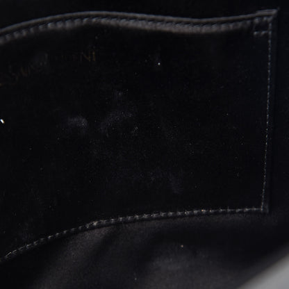 Saint Laurent Calfskin Monogram Large Belle De Jour Clutch Black 9 of 9