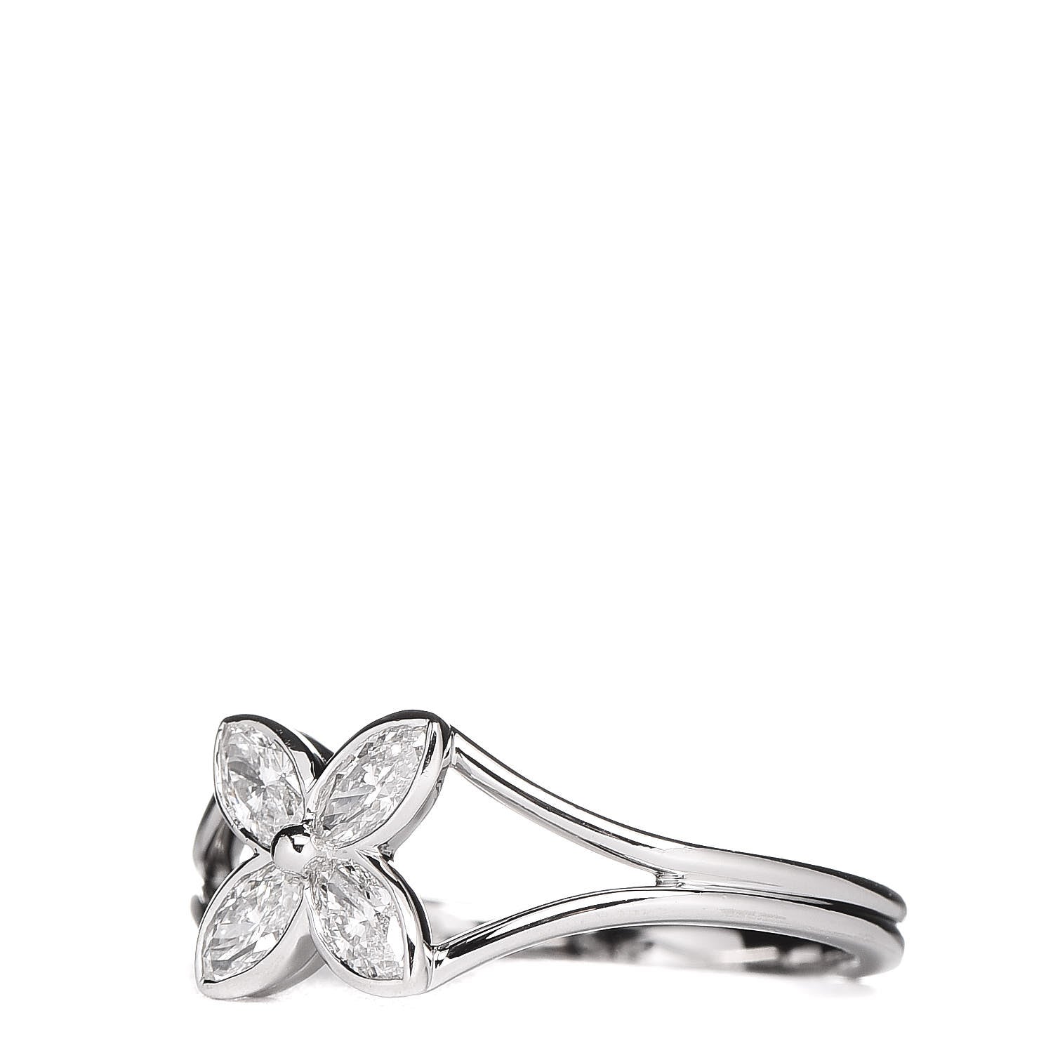 Tiffany Platinum Diamond Victoria Ring 51 5.75 3 of 6