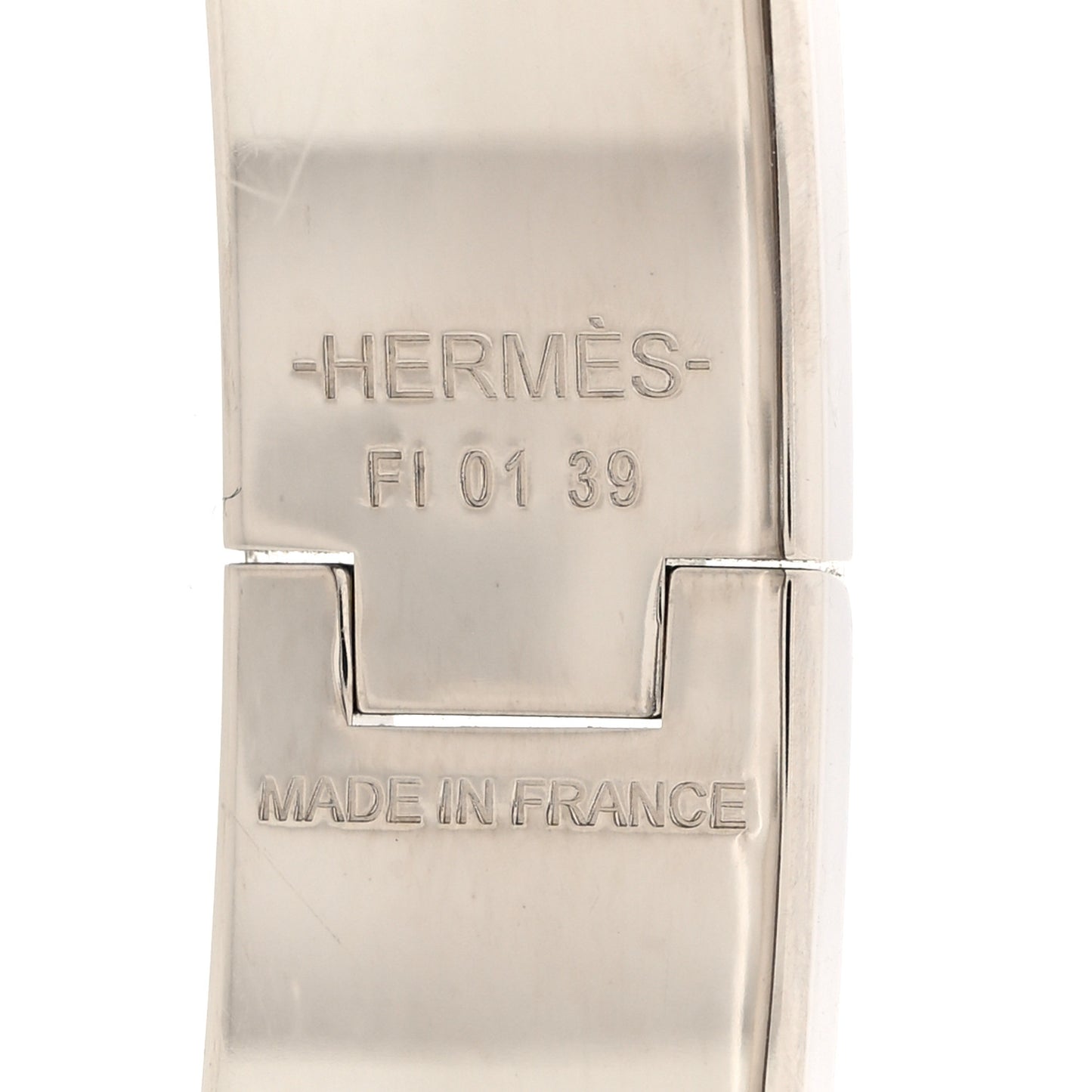 Enamel Narrow Clic Clac H Bracelet Bleu Chemise