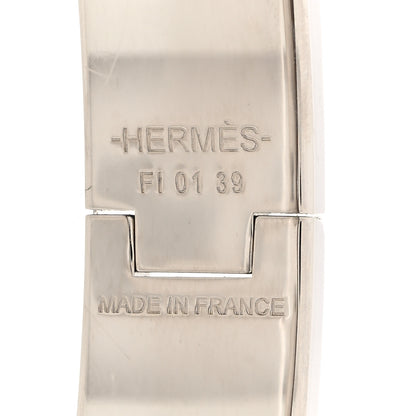 Hermes Enamel Narrow Clic Clac H Bracelet Bleu Chemise 4 of 5