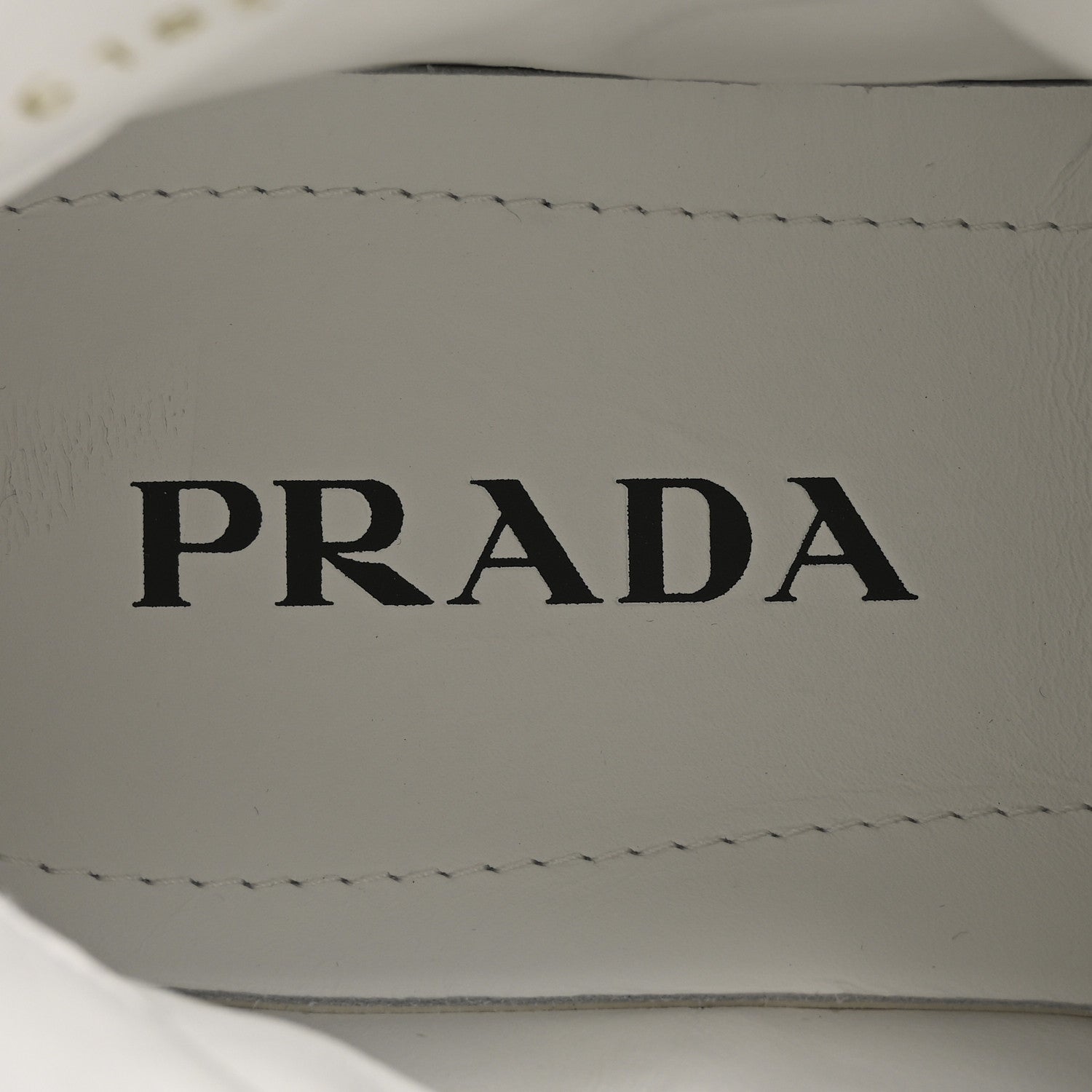 Prada Re-Nylon Gabardine Spazzolato Macro Quilted Triangle Logo Mens High Top 45mm Sneakers 8.5 White 7 of 10