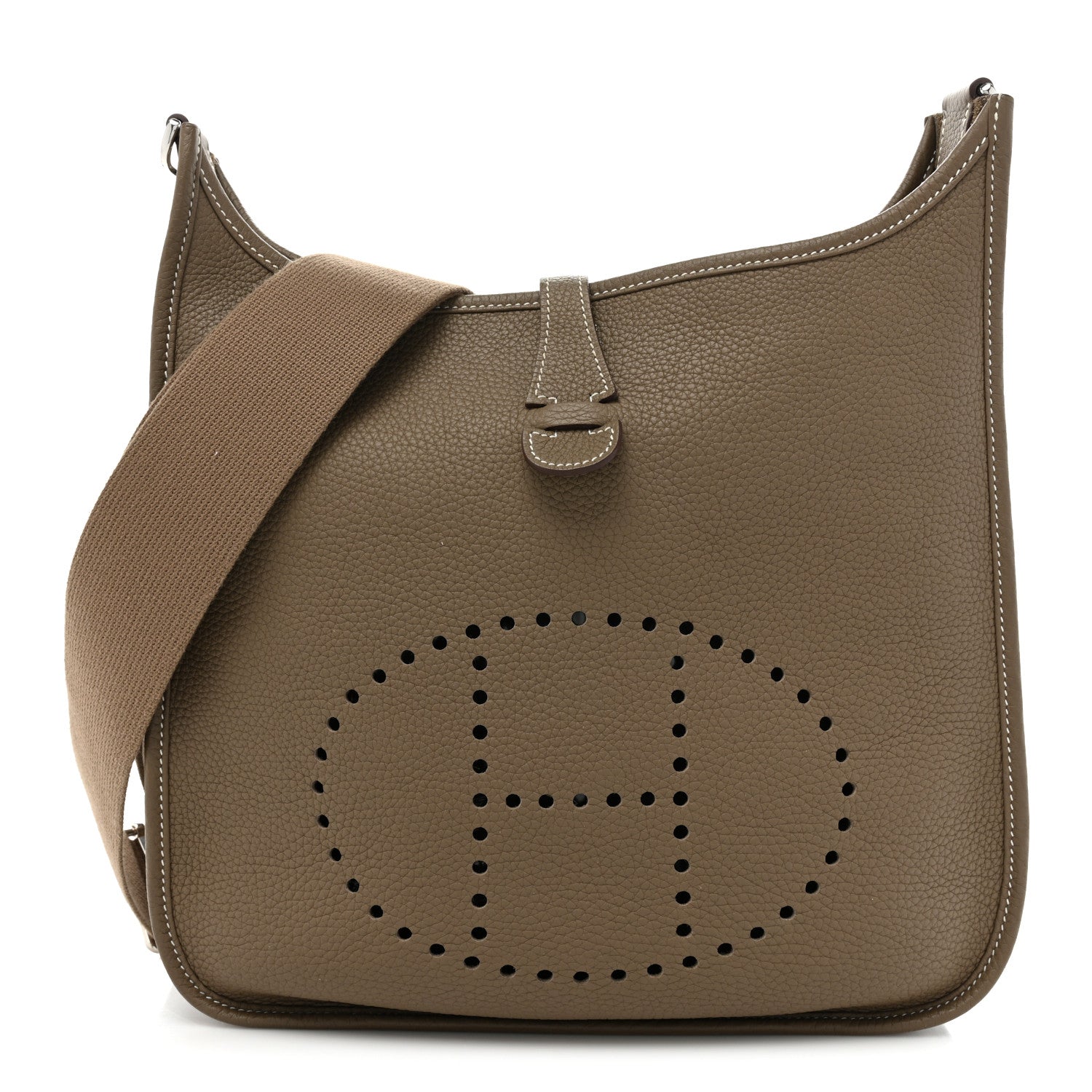 Hermes Taurillon Clemence Evelyne III PM Etoupe 1 of 17