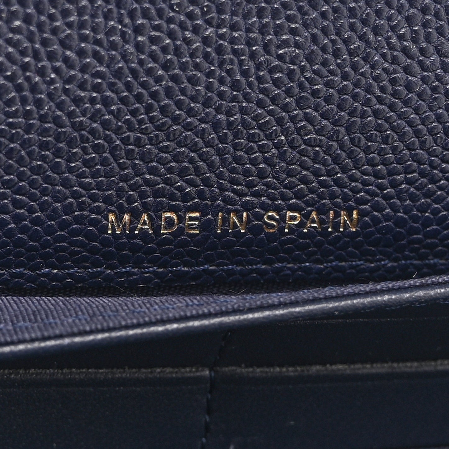 Caviar Quilted Large Boy Gusset Flap Wallet Blue