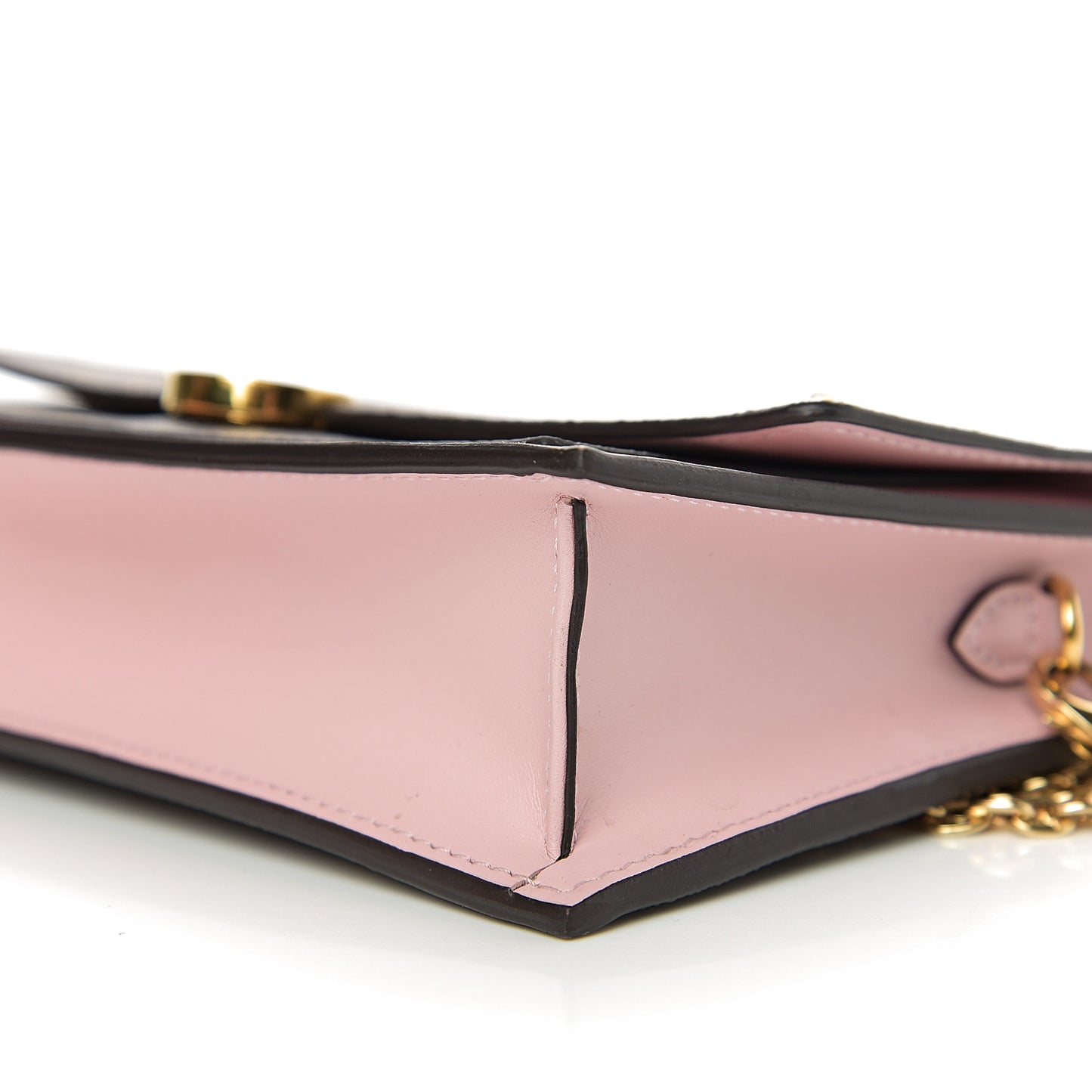 Monogram Flore Chain Wallet Rose Ballerine